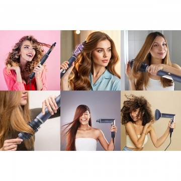 Rohnson AirGlow Κεραμική Ηλεκτρική Βούρτσα με Αέρα για Ίσιωμα και Μπούκλες 1400W R-688